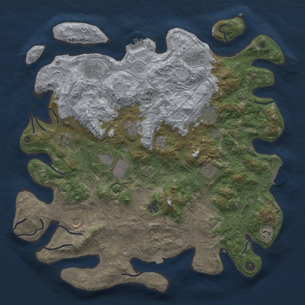 Rust Map: Procedural Map, Size: 4567, Seed: 2024022055, 19 Monuments