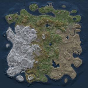 Thumbnail Rust Map: Procedural Map, Size: 4250, Seed: 598958629, 15 Monuments