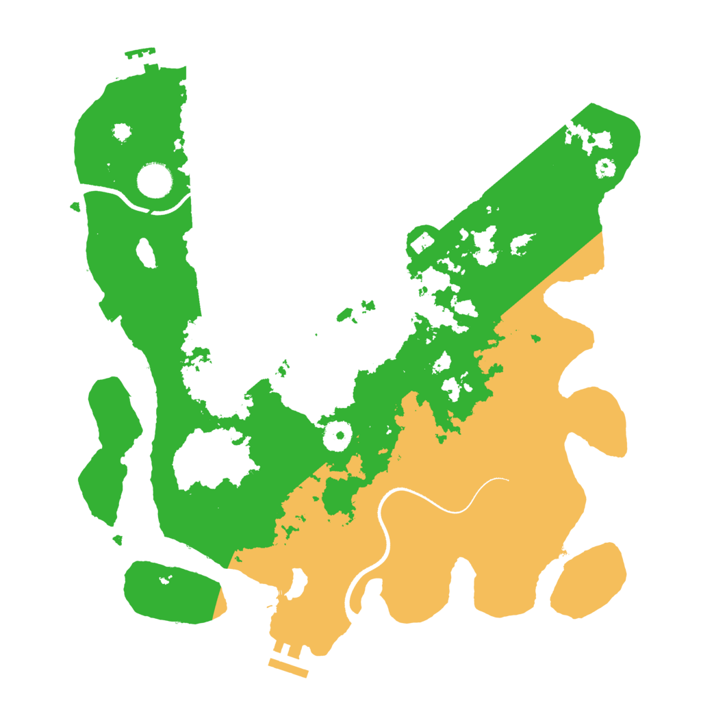 Biome Rust Map: Procedural Map, Size: 3500, Seed: 545225828