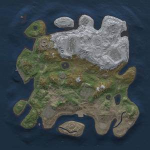 Thumbnail Rust Map: Procedural Map, Size: 3200, Seed: 9000005, 13 Monuments