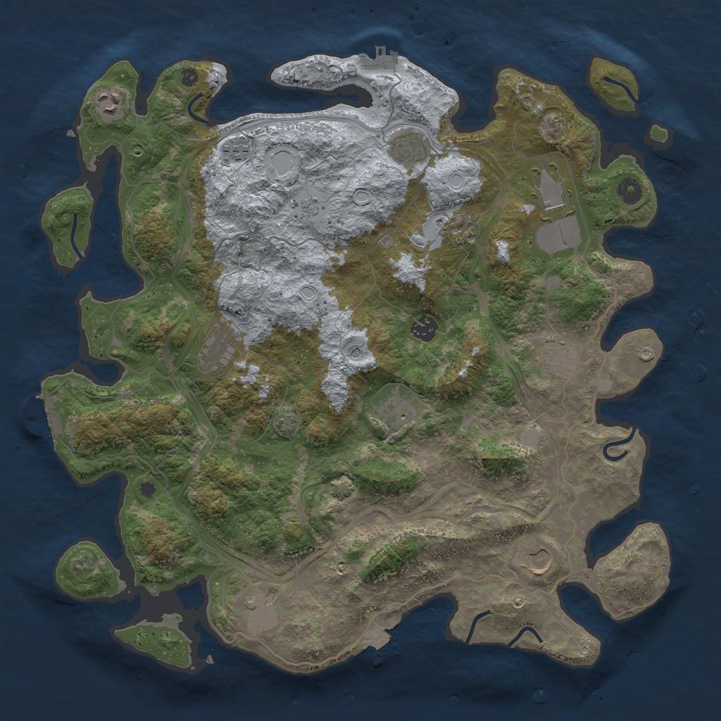 Rust Map: Procedural Map, Size: 4250, Seed: 1168363839, 19 Monuments