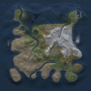 Thumbnail Rust Map: Procedural Map, Size: 3000, Seed: 1656249815, 11 Monuments