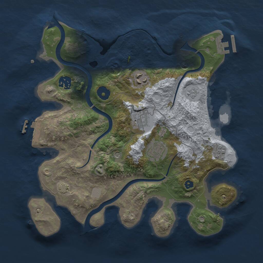 Rust Map: Procedural Map, Size: 3000, Seed: 1656249815, 11 Monuments