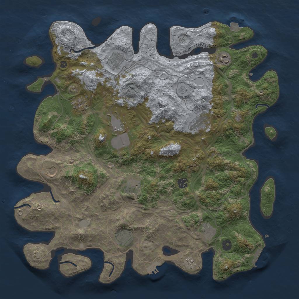 Rust Map: Procedural Map, Size: 4250, Seed: 1175329361, 19 Monuments