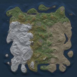 Thumbnail Rust Map: Procedural Map, Size: 4500, Seed: 729633, 18 Monuments