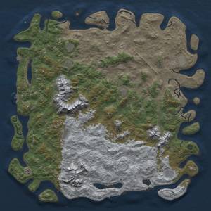 Thumbnail Rust Map: Procedural Map, Size: 6000, Seed: 654318326, 19 Monuments