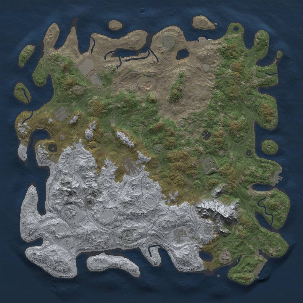 Rust Map: Procedural Map, Size: 5000, Seed: 1526937431, 19 Monuments