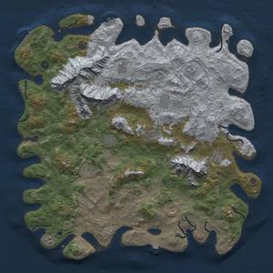 Thumbnail Rust Map: Procedural Map, Size: 5000, Seed: 7655, 19 Monuments