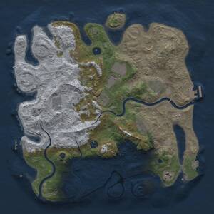 Thumbnail Rust Map: Procedural Map, Size: 3850, Seed: 673193868, 16 Monuments