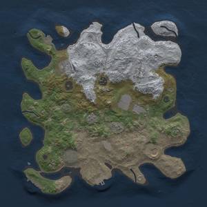 Thumbnail Rust Map: Procedural Map, Size: 3500, Seed: 22124252, 15 Monuments