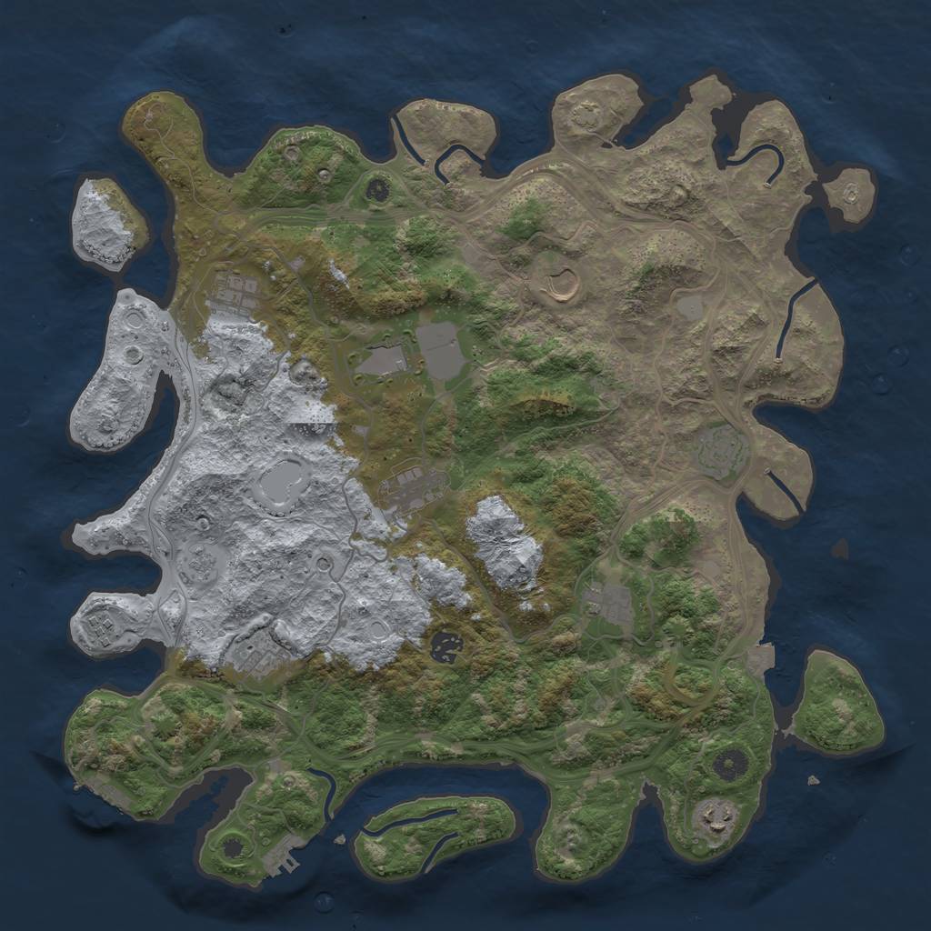Rust Map: Procedural Map, Size: 4250, Seed: 152547, 18 Monuments