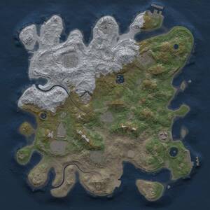 Thumbnail Rust Map: Procedural Map, Size: 3500, Seed: 481586162, 14 Monuments