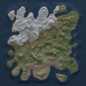 Thumbnail Rust Map: Procedural Map, Size: 3500, Seed: 481586162, 15 Monuments