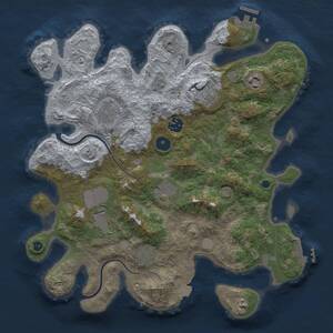 Thumbnail Rust Map: Procedural Map, Size: 3500, Seed: 481586162, 14 Monuments