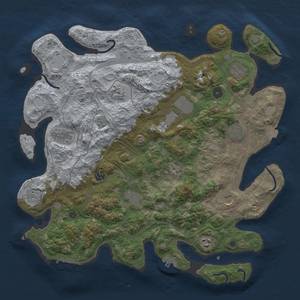 Thumbnail Rust Map: Procedural Map, Size: 4250, Seed: 665916795, 19 Monuments