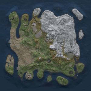 Thumbnail Rust Map: Procedural Map, Size: 3500, Seed: 1609537204, 14 Monuments