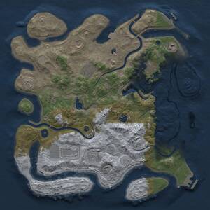 Thumbnail Rust Map: Procedural Map, Size: 4000, Seed: 1282570148, 15 Monuments