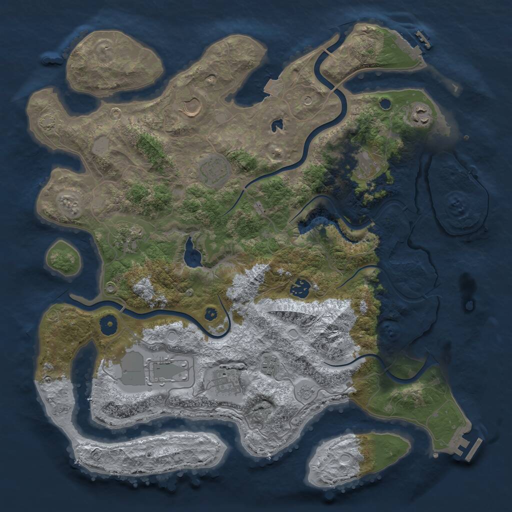 Rust Map: Procedural Map, Size: 4000, Seed: 1282570148, 15 Monuments