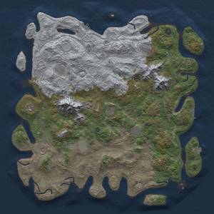 Thumbnail Rust Map: Procedural Map, Size: 5000, Seed: 1193330413, 19 Monuments