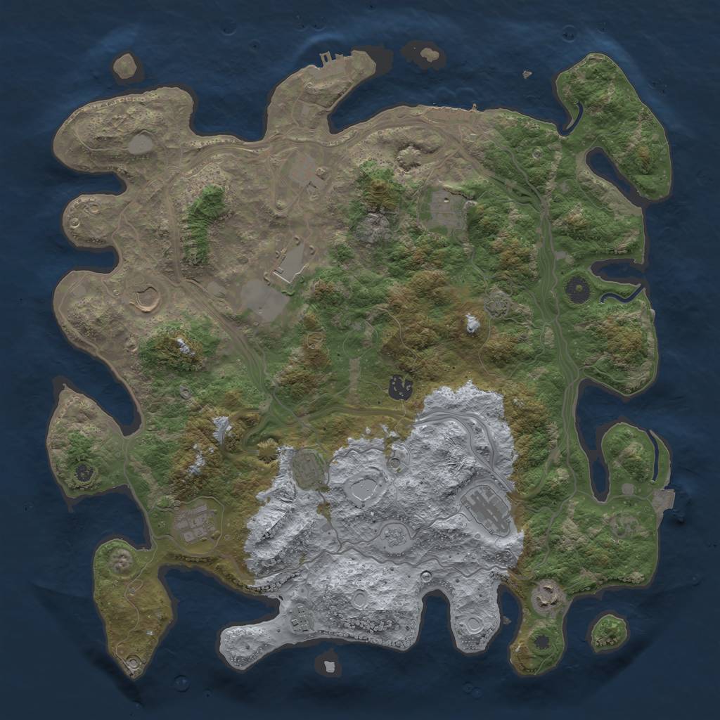 Rust Map: Procedural Map, Size: 4250, Seed: 647150628, 18 Monuments