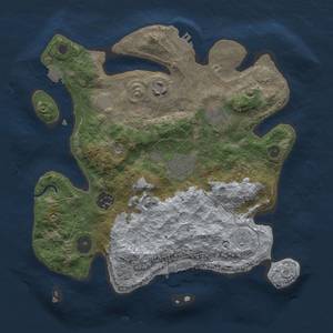 Thumbnail Rust Map: Procedural Map, Size: 3000, Seed: 54488, 13 Monuments