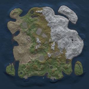 Thumbnail Rust Map: Procedural Map, Size: 3500, Seed: 773571149, 17 Monuments