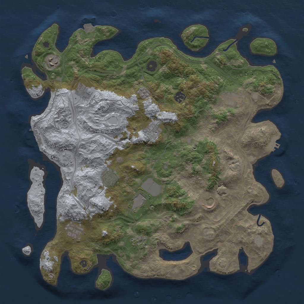 Rust Map: Procedural Map, Size: 4250, Seed: 1730746092, 19 Monuments