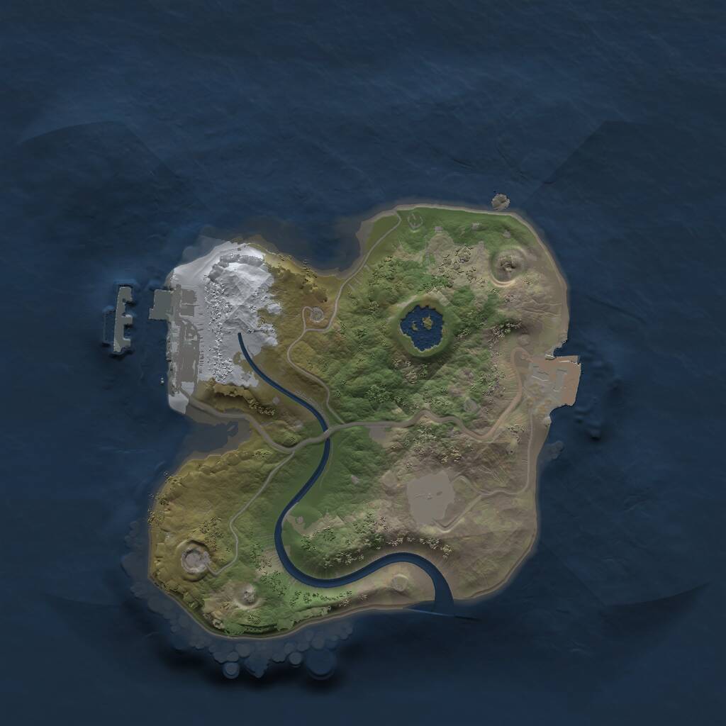 Rust Map: Procedural Map, Size: 1700, Seed: 1847999738, 2 Monuments