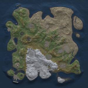 Thumbnail Rust Map: Procedural Map, Size: 3500, Seed: 609476198, 15 Monuments