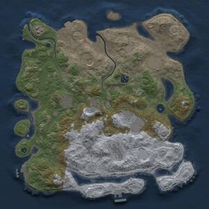 Thumbnail Rust Map: Procedural Map, Size: 3750, Seed: 541268, 14 Monuments