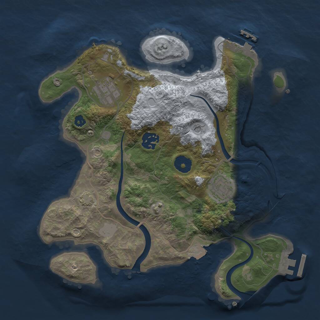 Rust Map: Procedural Map, Size: 2800, Seed: 102146009, 8 Monuments