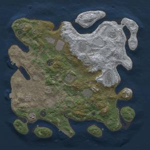 Thumbnail Rust Map: Procedural Map, Size: 3750, Seed: 522733, 18 Monuments