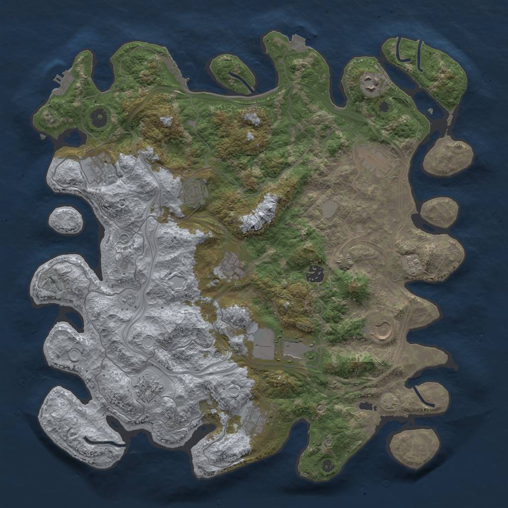 Rust Map: Procedural Map, Size: 4250, Seed: 160, 19 Monuments