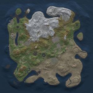 Thumbnail Rust Map: Procedural Map, Size: 3500, Seed: 120693246, 17 Monuments