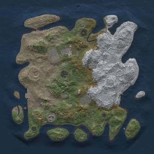 Thumbnail Rust Map: Procedural Map, Size: 3500, Seed: 963156479, 13 Monuments