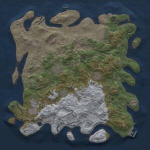 Thumbnail Rust Map: Procedural Map, Size: 4500, Seed: 26897175, 17 Monuments