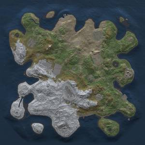 Thumbnail Rust Map: Procedural Map, Size: 3500, Seed: 1008, 15 Monuments