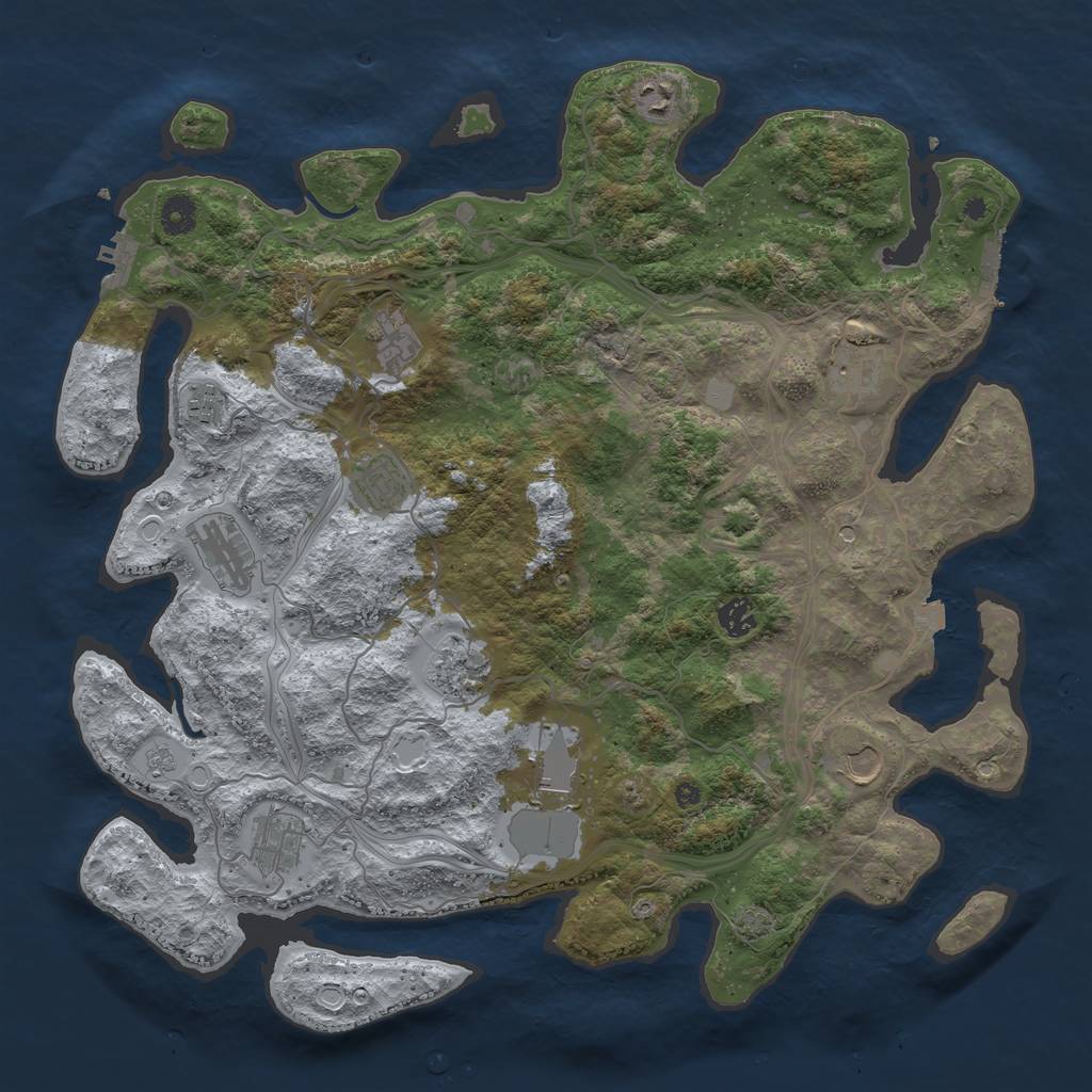 Rust Map: Procedural Map, Size: 4250, Seed: 1379679897, 19 Monuments