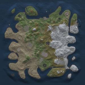 Thumbnail Rust Map: Procedural Map, Size: 3500, Seed: 1052246952, 16 Monuments