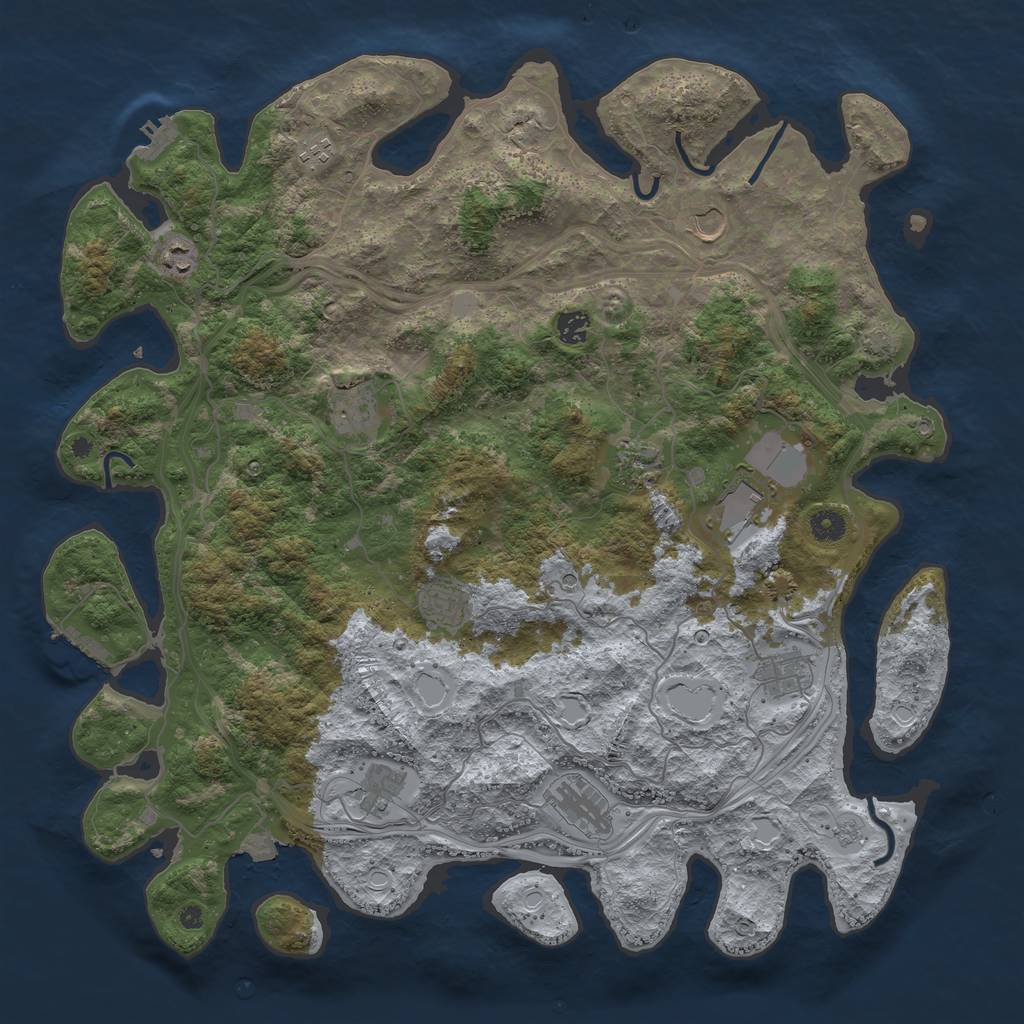 Rust Map: Procedural Map, Size: 4522, Seed: 23139269, 19 Monuments