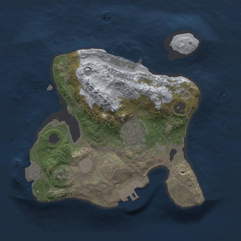 Rust Map: Procedural Map, Size: 2000, Seed: 31812581, 6 Monuments