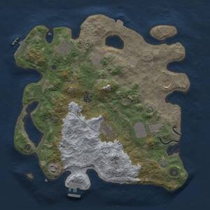 Thumbnail Rust Map: Procedural Map, Size: 3500, Seed: 2095637746, 14 Monuments