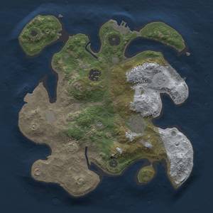 Thumbnail Rust Map: Procedural Map, Size: 2700, Seed: 1550, 10 Monuments