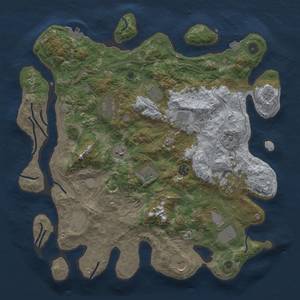 Thumbnail Rust Map: Procedural Map, Size: 4250, Seed: 291996613, 18 Monuments