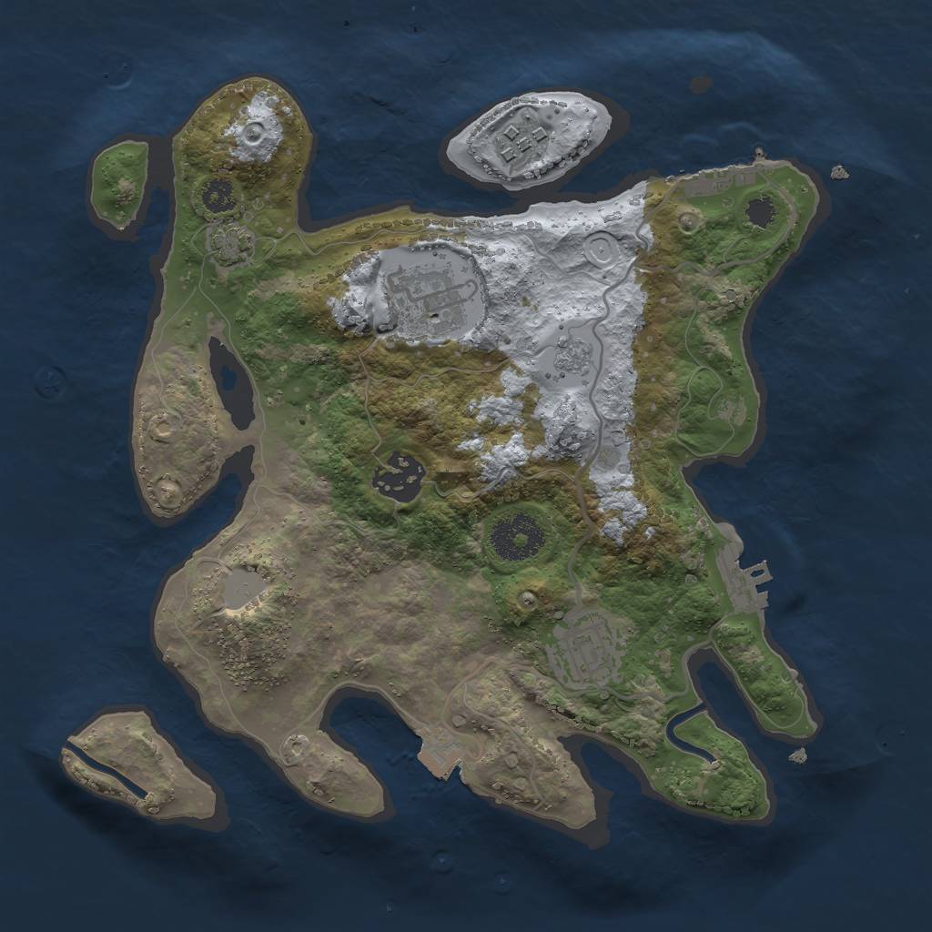Rust Map: Procedural Map, Size: 2800, Seed: 376, 11 Monuments