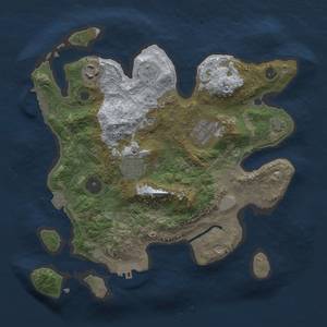 Thumbnail Rust Map: Procedural Map, Size: 3000, Seed: 16325, 11 Monuments