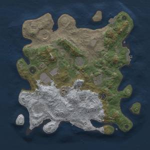 Thumbnail Rust Map: Procedural Map, Size: 3500, Seed: 998097, 16 Monuments