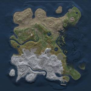 Thumbnail Rust Map: Procedural Map, Size: 3500, Seed: 998097, 14 Monuments