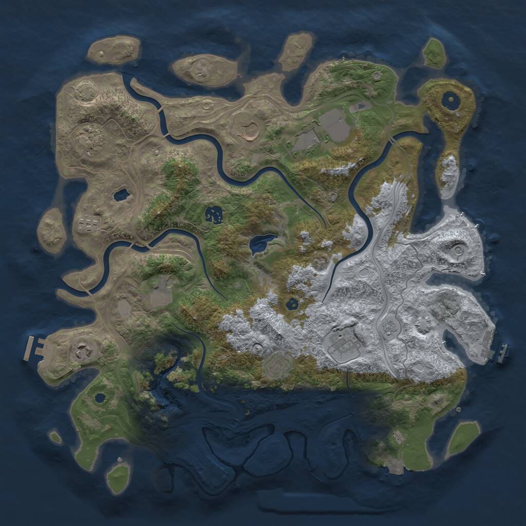 Rust Map: Procedural Map, Size: 4250, Seed: 247610, 15 Monuments