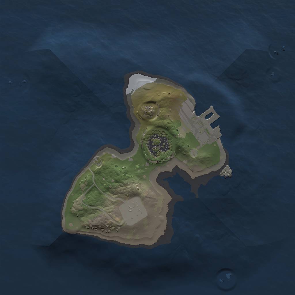 Rust Map: Procedural Map, Size: 1300, Seed: 7777, 4 Monuments